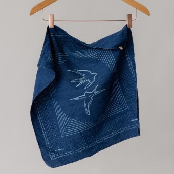 Mos Mosh Gallery - Mos Mosh - Bird neckerchief | Tørklæde Indigo Blue