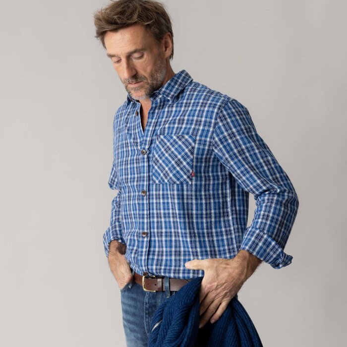 Mos Mosh Gallery - Mos Mosh - David check shirt | Skjorte Indigo Blue