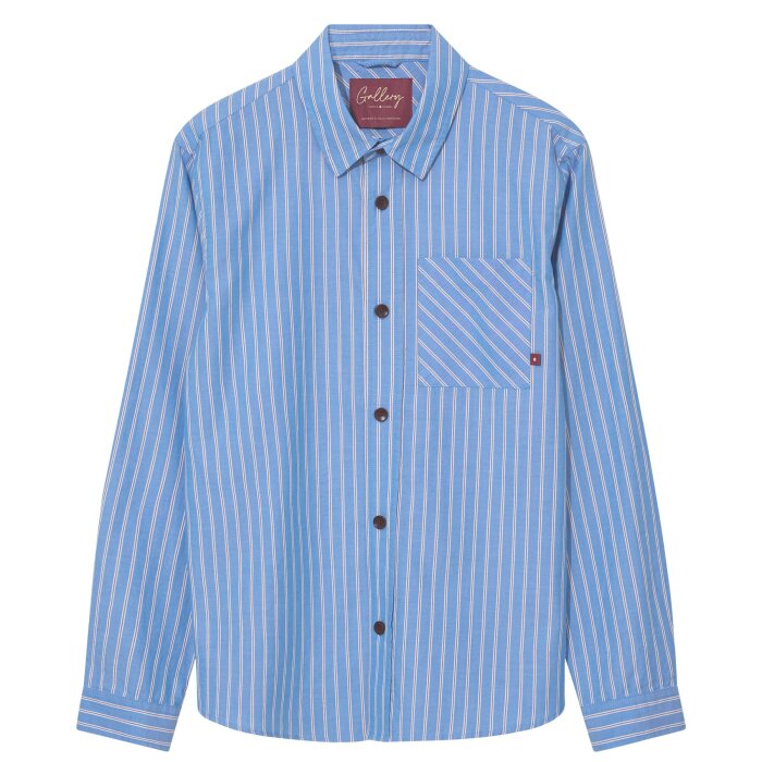 Mos Mosh Gallery - Mos Mosh - David stripe shirt | Skjorte Light Blue