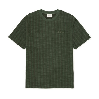 LES DEUX - Les Deux - Stripe jacquard tee | T-shirt Rosin Green 
