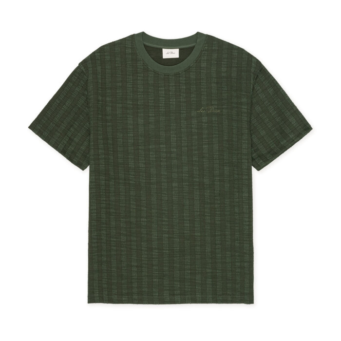 LES DEUX - Les Deux - Stripe jacquard tee | T-shirt Rosin Green 