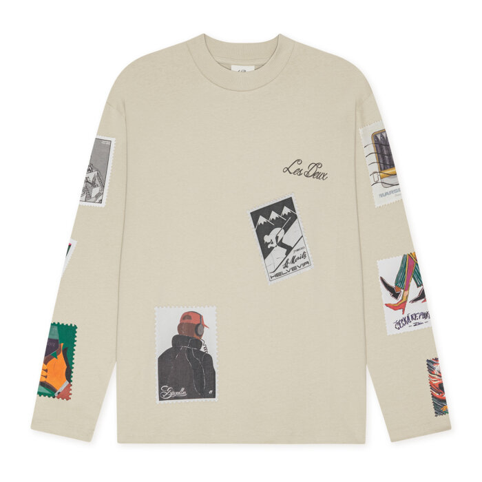 LES DEUX - Les Deux - Stamp LS tee | T-shirt Light Sand