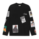 LES DEUX - Les Deux - Stamp LS tee | T-shirt Black LES DEUX - Les Deux - Stamp LS tee | T-shirt Black