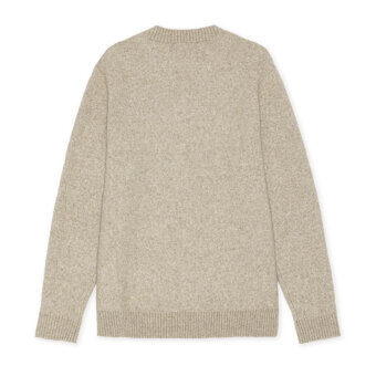 LES DEUX - Les Deux - Melange V-neck knit | Strik light sand melange
