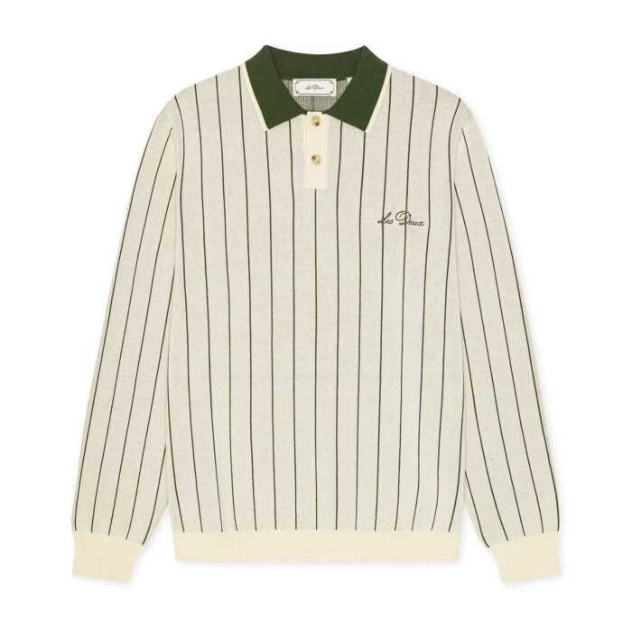 LES DEUX - Les Deux - Signature knit polo | Strik Ivory