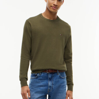 Tommy Hilfiger  - Tommy Hilfiger - Cotton cashmere sweater | Strik Huntsman Green