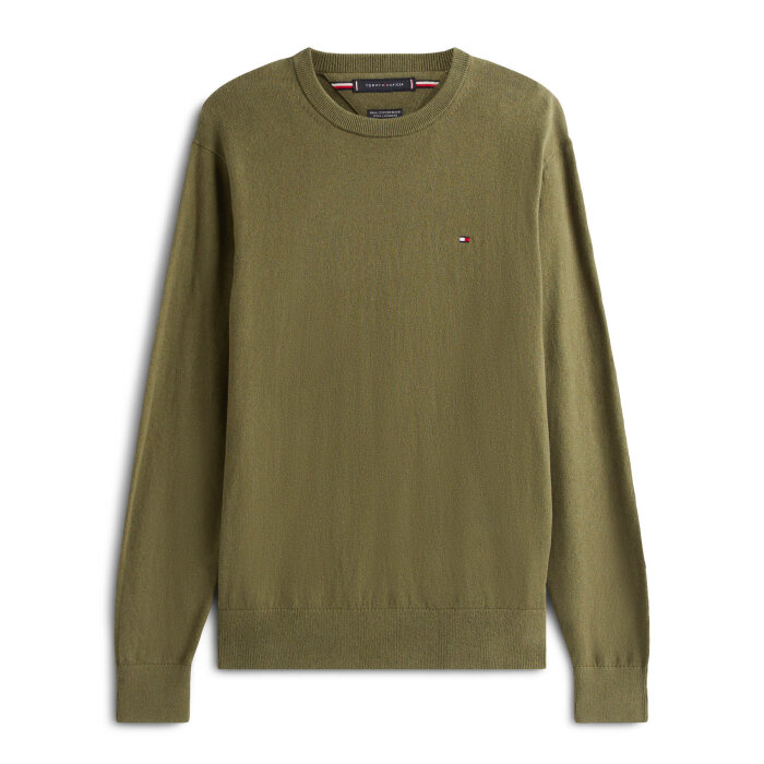 Tommy Hilfiger  - Tommy Hilfiger - Cotton cashmere sweater | Strik Huntsman Green