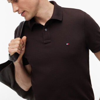 Tommy Hilfiger  - Tommy Hilfiger - 1985 regular | Polo T-shirt Chocolate