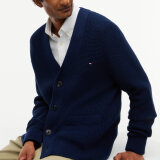 Tommy Hilfiger - Tommy Hilfiger - Waffle structure | Cardigan Carbon Navy Tommy Hilfiger - Tommy Hilfiger - Waffle structure | Cardigan Carbon Navy