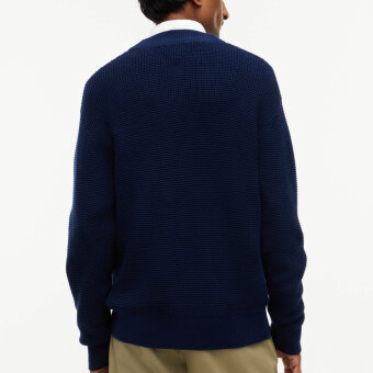 Tommy Hilfiger  - Tommy Hilfiger - Waffle structure | Cardigan Carbon Navy
