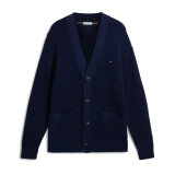 Tommy Hilfiger - Tommy Hilfiger - Waffle structure | Cardigan Carbon Navy Tommy Hilfiger - Tommy Hilfiger - Waffle structure | Cardigan Carbon Navy