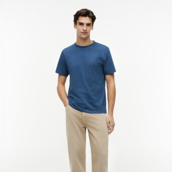 Tommy Hilfiger  - Tommy Hilfiger - Seasonal reg. fit solid tee | T-shirt Aegean Sea