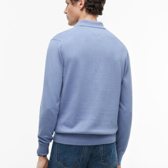 Tommy Hilfiger  - Tommy Hilfiger - Cotton cashmere polo | Strik Brisk Blue