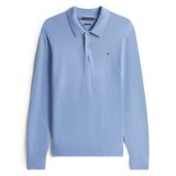 Tommy Hilfiger - Tommy Hilfiger - Cotton cashmere polo | Strik Brisk Blue Tommy Hilfiger - Tommy Hilfiger - Cotton cashmere polo | Strik Brisk Blue