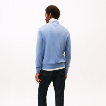 Tommy Hilfiger  - Tommy Hilfiger - Cotton cashmere polo | Strik Brisk Blue