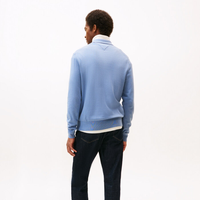 Tommy Hilfiger  - Tommy Hilfiger - Cotton cashmere polo | Strik Brisk Blue
