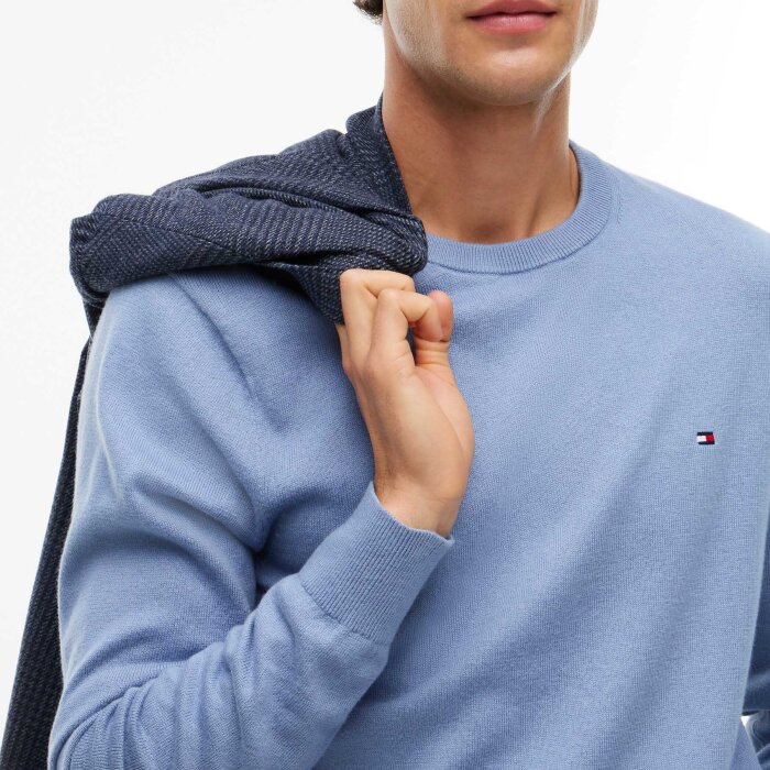 Tommy Hilfiger  - Tommy Hilfiger - Cotton cashmere sweater | Strik Brisk Blue