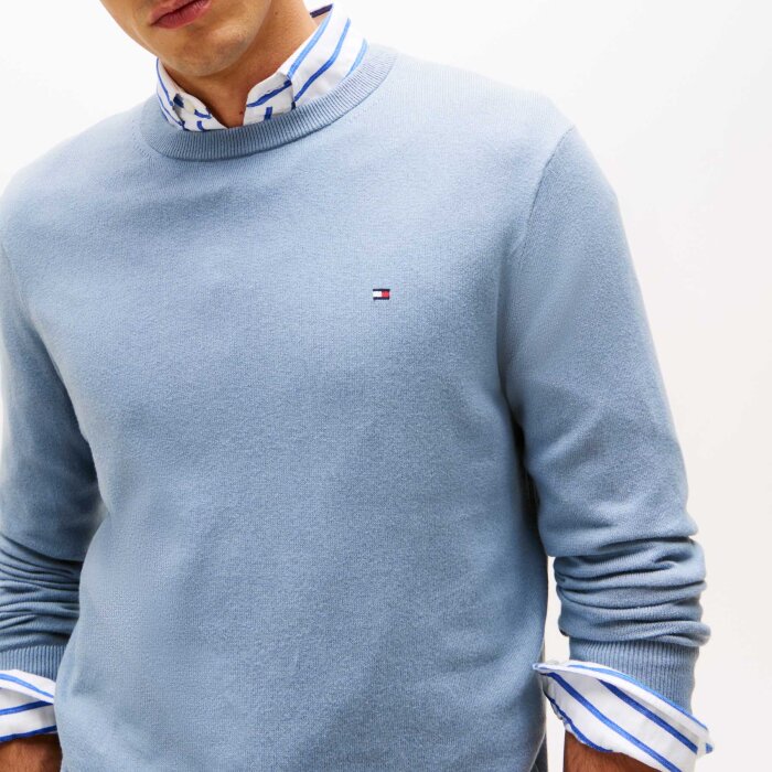 Tommy Hilfiger  - Tommy Hilfiger - Cotton cashmere sweater | Strik Brisk Blue