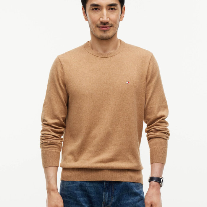Tommy Hilfiger  - Tommy Hilfiger - Cotton cashmere sweater | Strik Safari Canvas