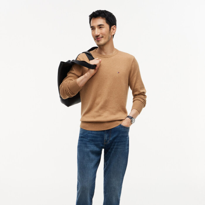 Tommy Hilfiger  - Tommy Hilfiger - Cotton cashmere sweater | Strik Safari Canvas