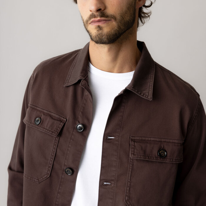 Mos Mosh Gallery - Mos Mosh - Matteo soft | Overshirt Black Coffee