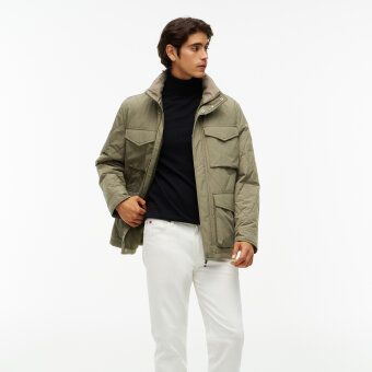 Tommy Hilfiger  - Tommy Hilfiger - Packable quilted field jacket | Vindjakke Ghost Fern