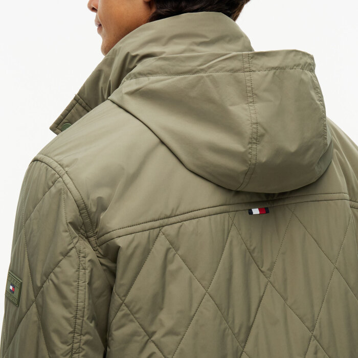 Tommy Hilfiger  - Tommy Hilfiger - Packable quilted field jacket | Vindjakke Ghost Fern