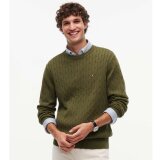 Tommy Hilfiger - Tommy Hilfiger - Cotton cable sweater | Strik Huntsman Green Tommy Hilfiger - Tommy Hilfiger - Cotton cable sweater | Strik Huntsman Green