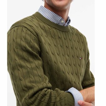 Tommy Hilfiger  - Tommy Hilfiger - Cotton cable sweater | Strik Huntsman Green