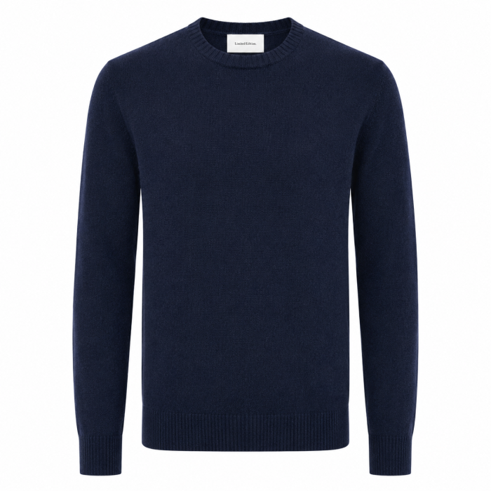 Limited Edition - Limited edition - Cashmere Pullover | Strik Blue Mel