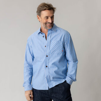 Mos Mosh Gallery - Mos Mosh - David stripe shirt | Skjorte Light Blue
