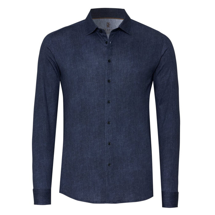 Desoto - Desoto - 97728-3 537 | Jersey Skjorte Dark Blue Denim