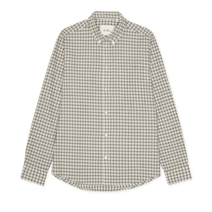LES DEUX - Les Deux - Two tone check shirt | Skjorte Shopping Bag Brown
