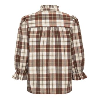Pulz Jeans ( Dame )  - PULZ - PZDEVA | SKJORTE BROWN CHECK