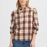 Pulz Jeans ( Dame ) - PULZ - PZDEVA | SKJORTE BROWN CHECK Pulz Jeans ( Dame ) - PULZ - PZDEVA | SKJORTE BROWN CHECK