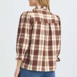 Pulz Jeans ( Dame ) - PULZ - PZDEVA | SKJORTE BROWN CHECK Pulz Jeans ( Dame ) - PULZ - PZDEVA | SKJORTE BROWN CHECK