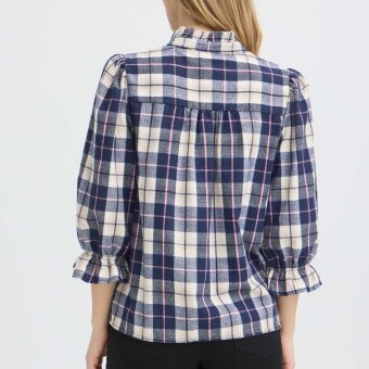 Pulz Jeans ( Dame )  - PULZ - PZDEVA | SKJORTE BLUE CHECK