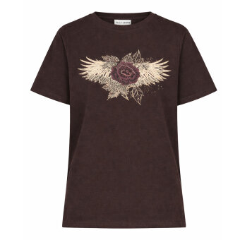 Pulz Jeans ( Dame )  - PULZ - PZESSE  T-SHIRT ESPRESSO