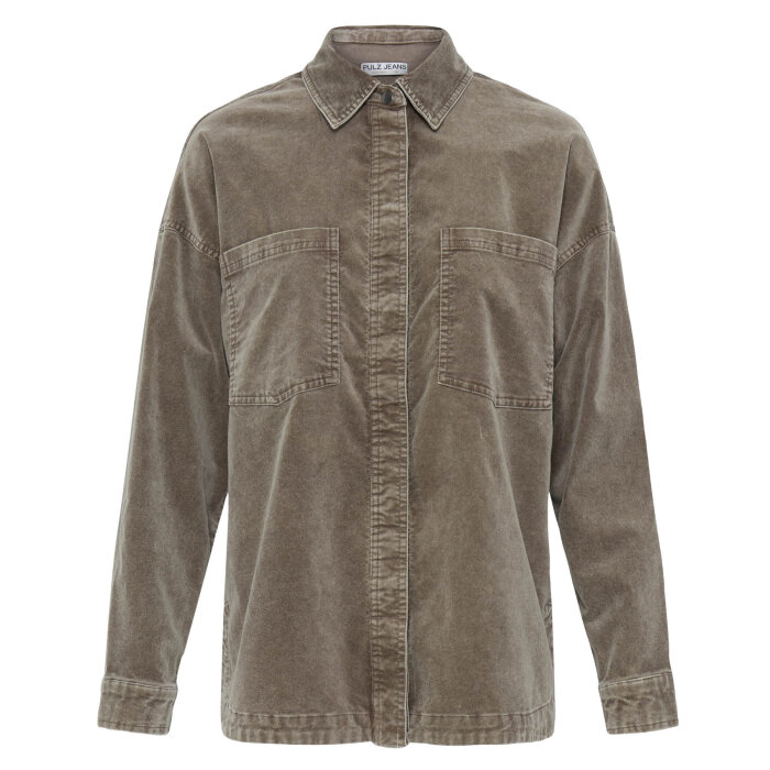 Pulz Jeans ( Dame )  - PULZ - PZFIBA LS | SKJORTE WALNUT
