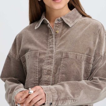 Pulz Jeans ( Dame )  - PULZ - PZFIBA LS | SKJORTE WALNUT
