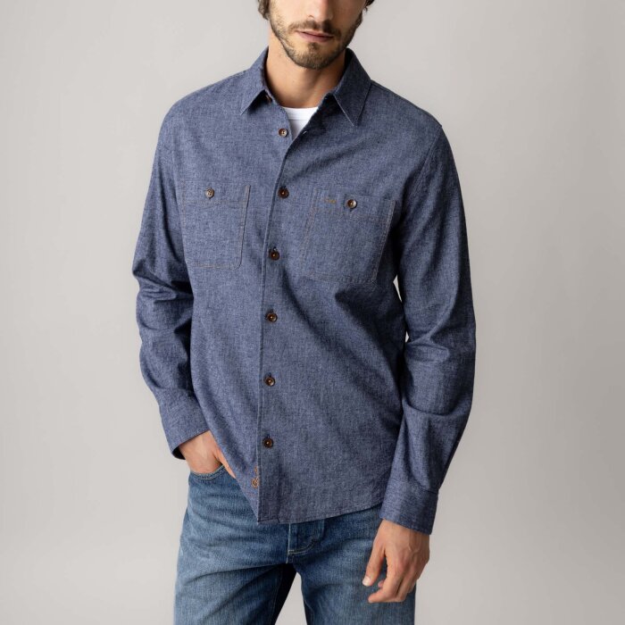 Mos Mosh Gallery - Mos Mosh - Norbert denim shirt | Skjorte  Vintage Indigo