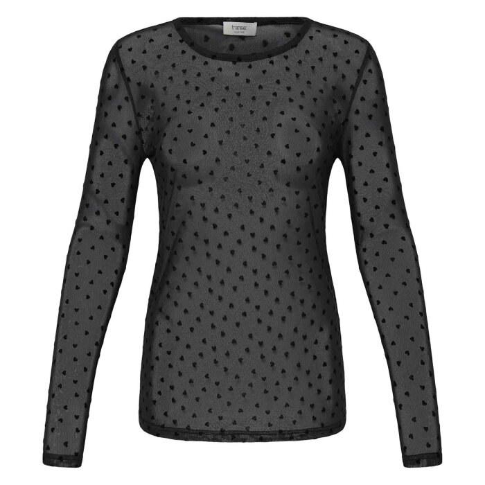 Fransa - Frdeta - T-shirt Black Heart til damer - str. XL