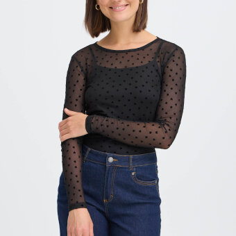 FRANSA - FRANSA - FRDETA | T-SHIRT BLACK HEART