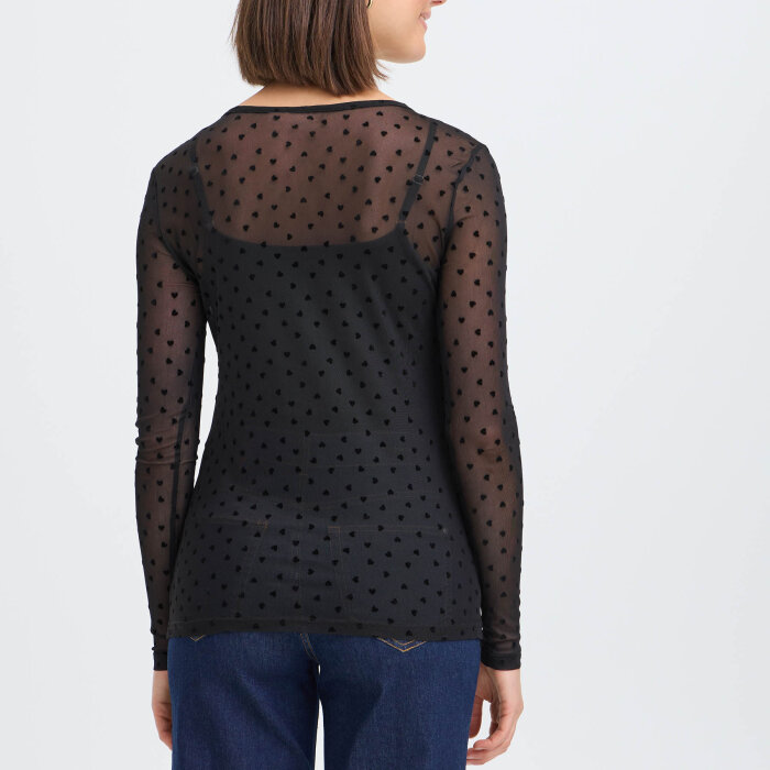 FRANSA - FRANSA - FRDETA | T-SHIRT BLACK HEART