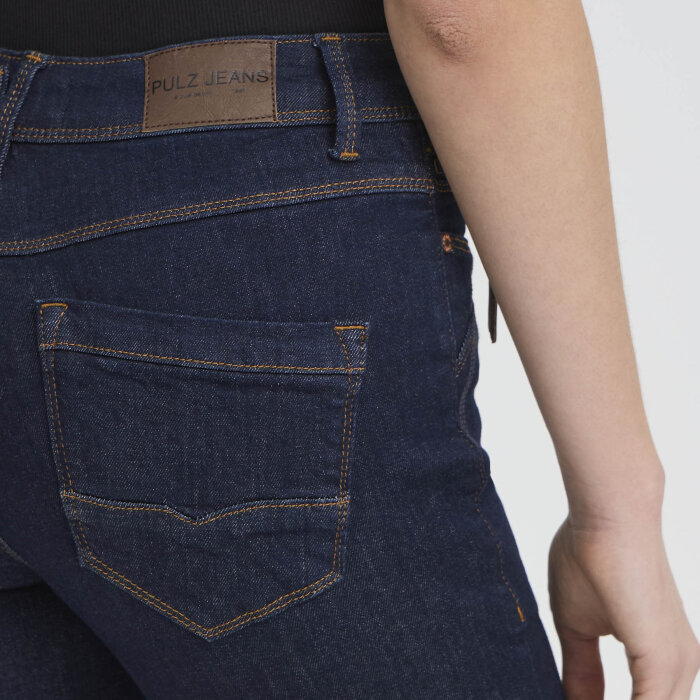 Pulz Jeans ( Dame )  - PULZ - KAROLINA  JEANS UNWASHED DENIM BLUE