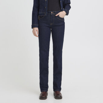 Pulz Jeans ( Dame )  - PULZ - KAROLINA  JEANS UNWASHED DENIM BLUE