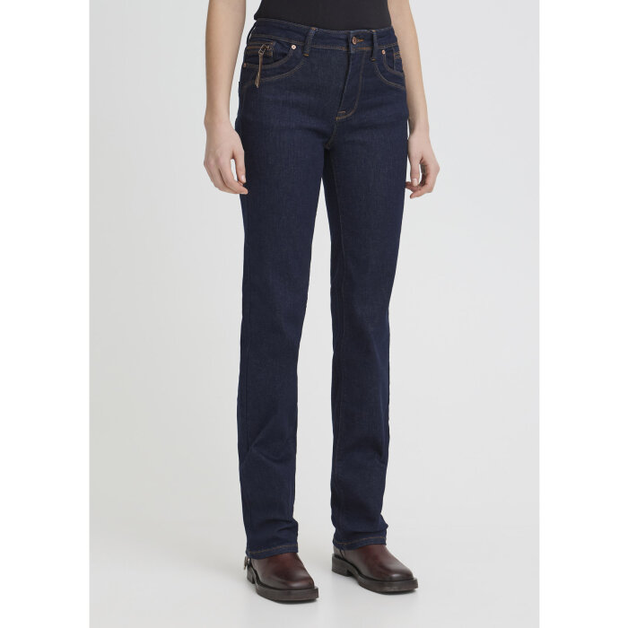 Pulz Jeans ( Dame )  - PULZ - KAROLINA  JEANS UNWASHED DENIM BLUE
