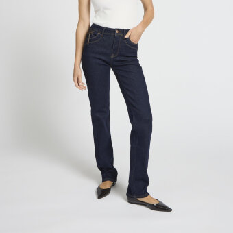 Pulz Jeans ( Dame )  - PULZ - KAROLINA  JEANS UNWASHED DENIM BLUE