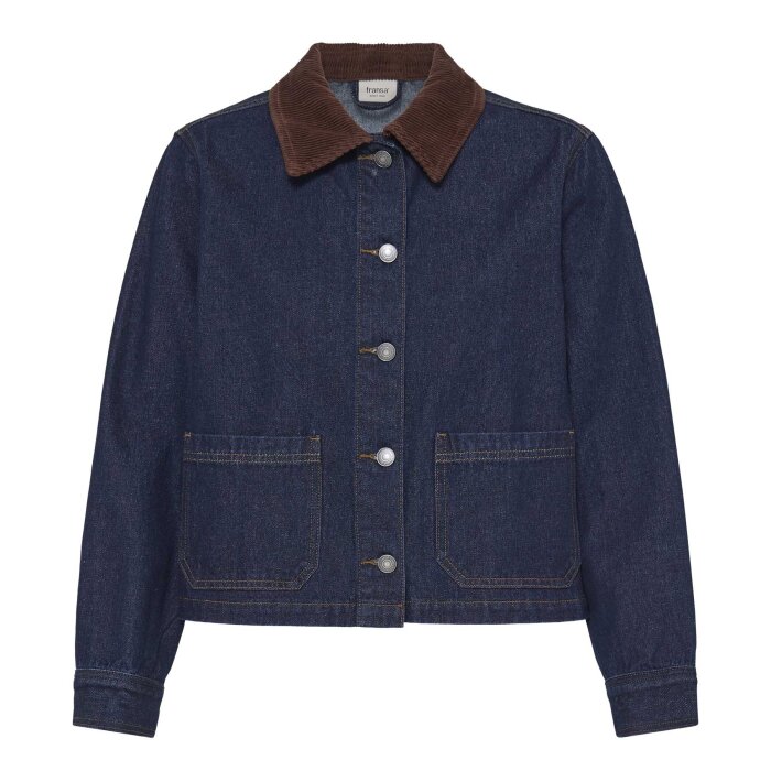 FRANSA - FRANSA - FRLESLIE | DENIMJAKKE DARK BLUE DEN