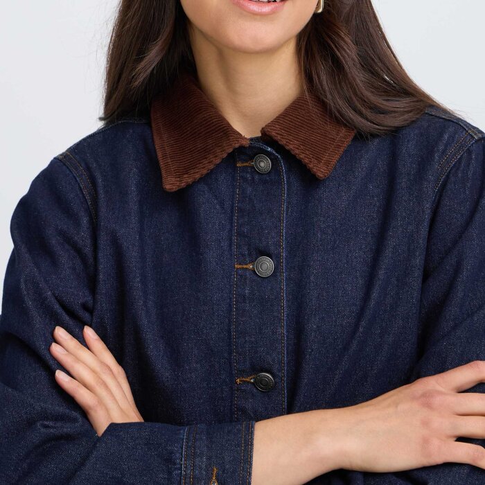 FRANSA - FRANSA - FRLESLIE | DENIMJAKKE DARK BLUE DEN